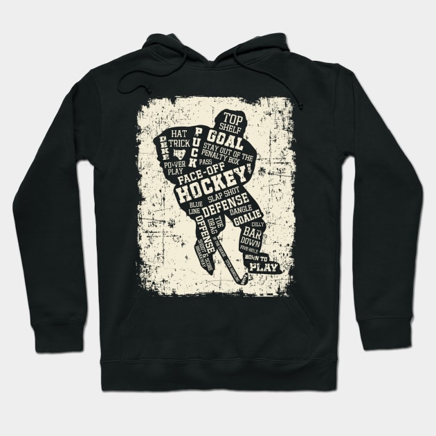 Play Hockey Canvas Hoodie by TeeSky